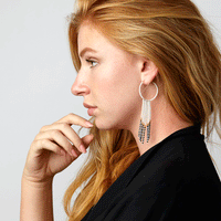 Porcupine Earrings - WHITE/BLACK/GOLD
