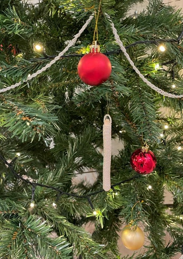 CANDY CANE STICKS (4pcs) - SILVER