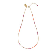 Semi Precious Utulivu Assorted Beaded Necklace - MIXED PINKS