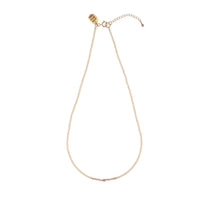 Semi Precious Utulivu Classic Necklace - MIXED PINKS/GOLD