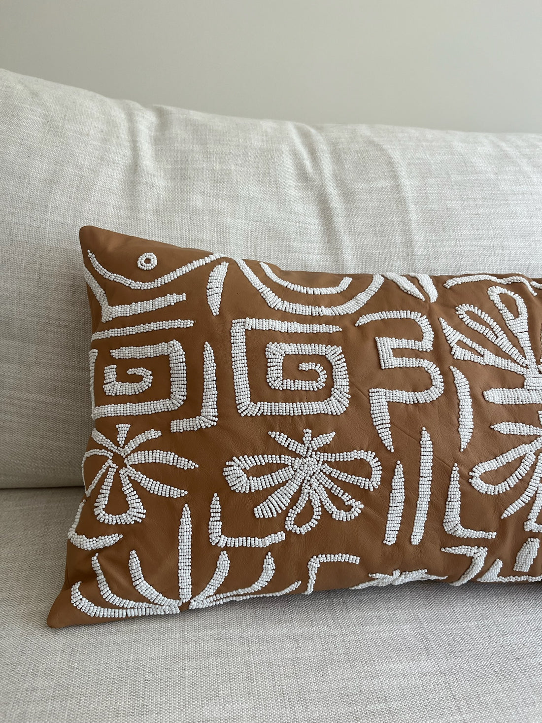 Custom Leather African Textile Pattern