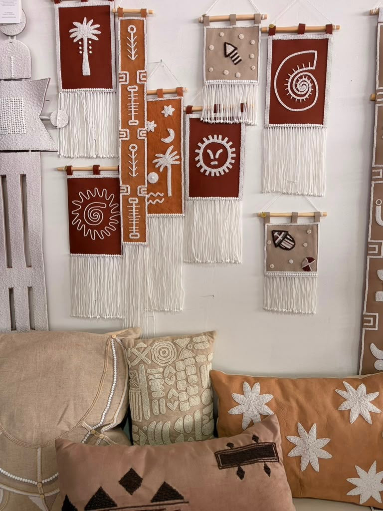 Custom Palm Leather Wall Hanging