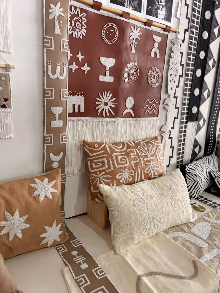 Extra Long Beaded Wall Hanging
