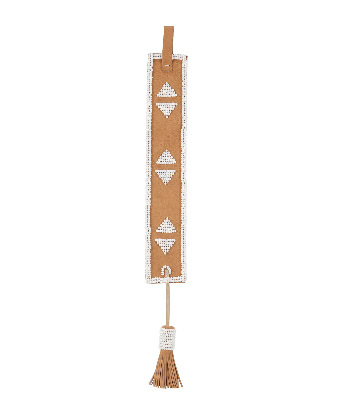 Leather Triangle Bookmark - WHITE