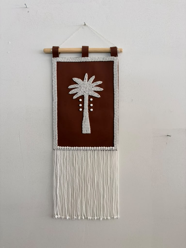 Custom Palm Leather Wall Hanging