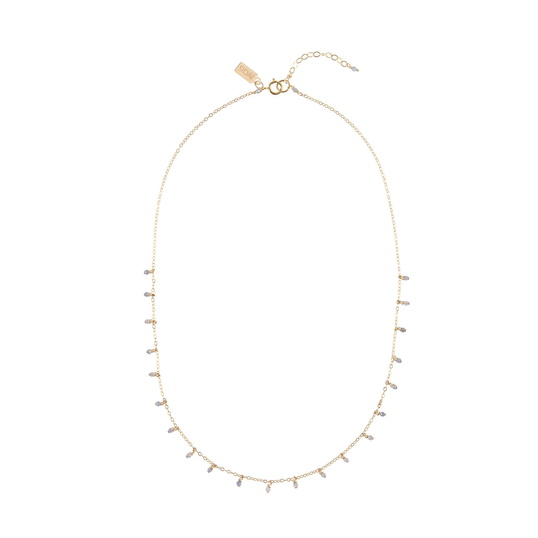 Chain Necklace With Tanzanite Beads - TANZANITE/GOLD