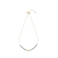 Pearl Malachite Necklace on Chain - MALACHITE/PEARL/GOLD
