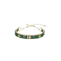 Malachite Woven Bracelet - MALACHITE/GOLD