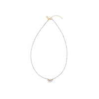 Starburst Tanzanite Necklace With Pearl - LAVENDER TANZANITE/PEARL/GOLD