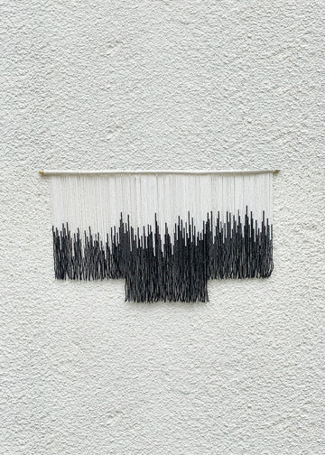 Oversized Monochrome Tassel Wall Hanging