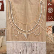Raw Linen Beaded Maasai Wall Hanging