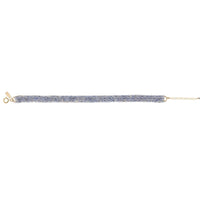 Leather Tanzanite Bracelet - LAVENDER TANZANITE/GOLD
