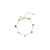 Chain Bracelet With Malachite Clusters - MALACHITE/GOLD