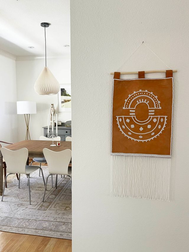 Custom Leather Wall Hanging #2 - WHITE