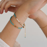 Endito Crystal Necklace & Bracelet Set - TURQUOISE