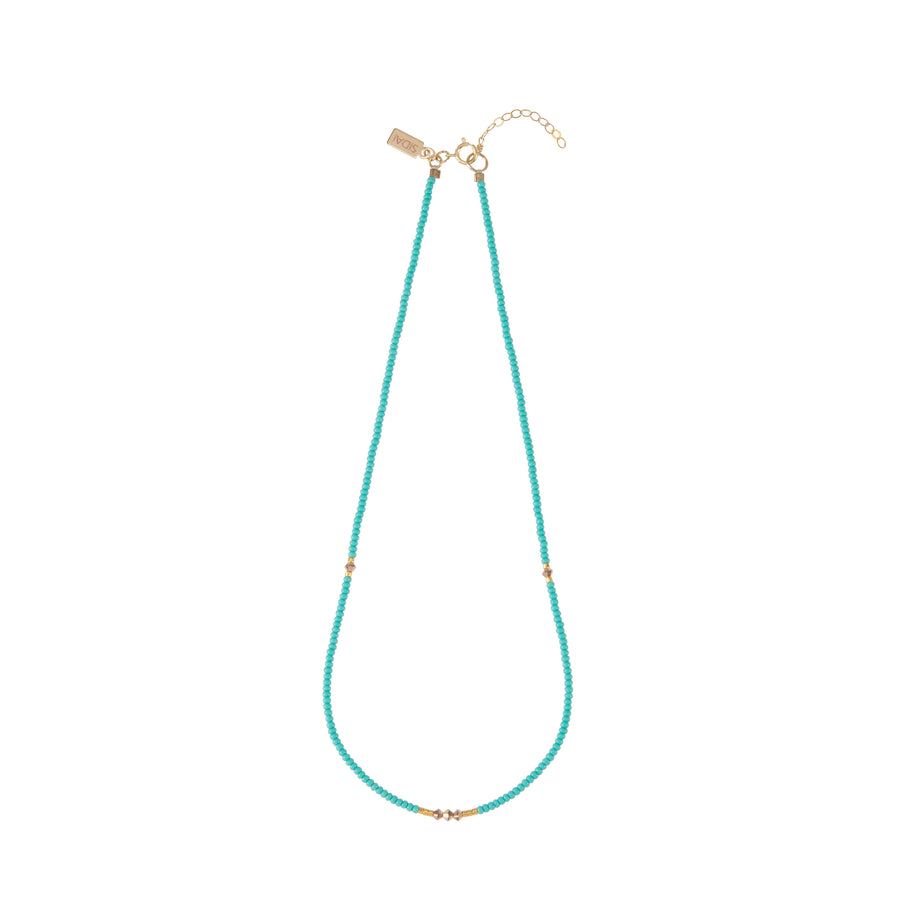 Endito Crystal Necklace & Bracelet Set - TURQUOISE