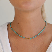 Endito Crystal Necklace & Bracelet Set - TURQUOISE