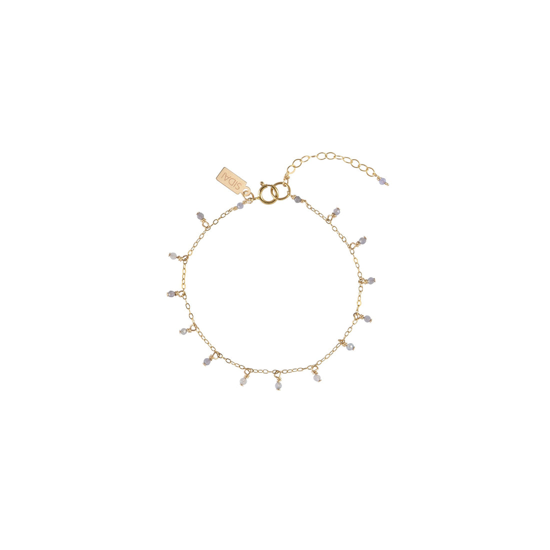 Chain Bracelet With Tanzanite Beads - TANZANITE/GOLD