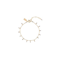 Chain Bracelet With Tanzanite Beads - TANZANITE/GOLD