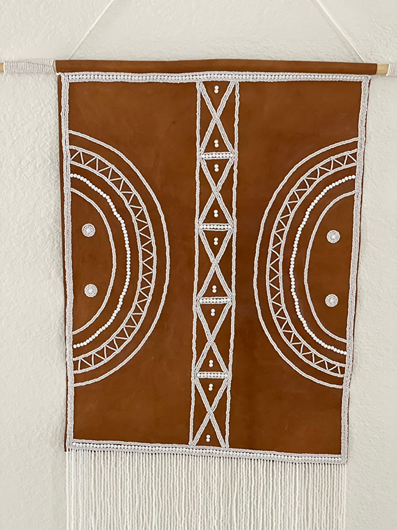 Shield Leather Wall Hanging