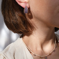 Tanzanite Dhow Earrings - LAVENDER TANZANITE/GOLD
