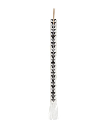 Narrow Triangle Beaded Bookmark - WHITE/BLACK