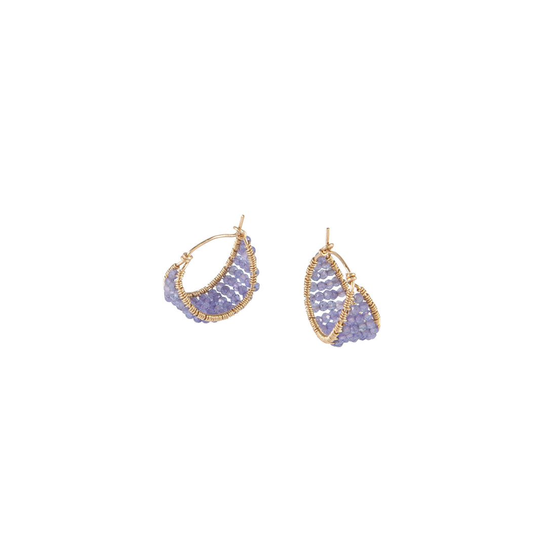 Tanzanite Dhow Earrings - LAVENDER TANZANITE/GOLD