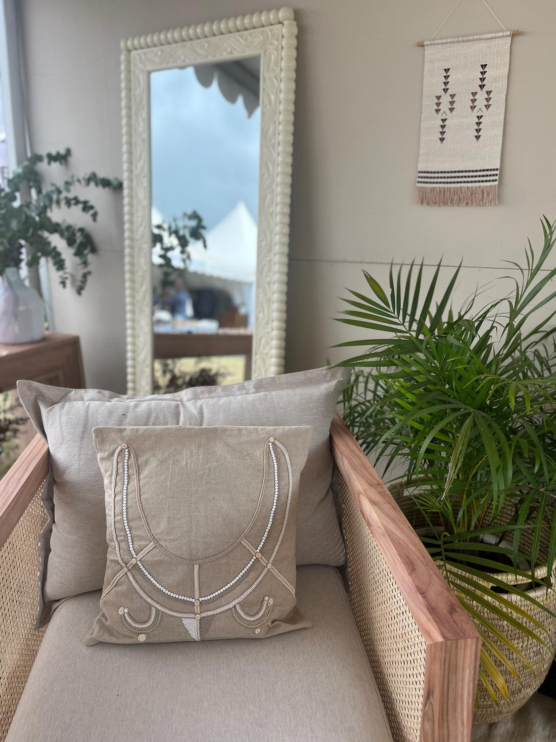 Custom Raw Linen Cushion