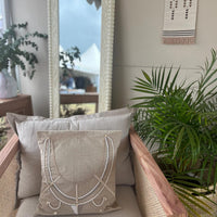 Custom Raw Linen Cushion