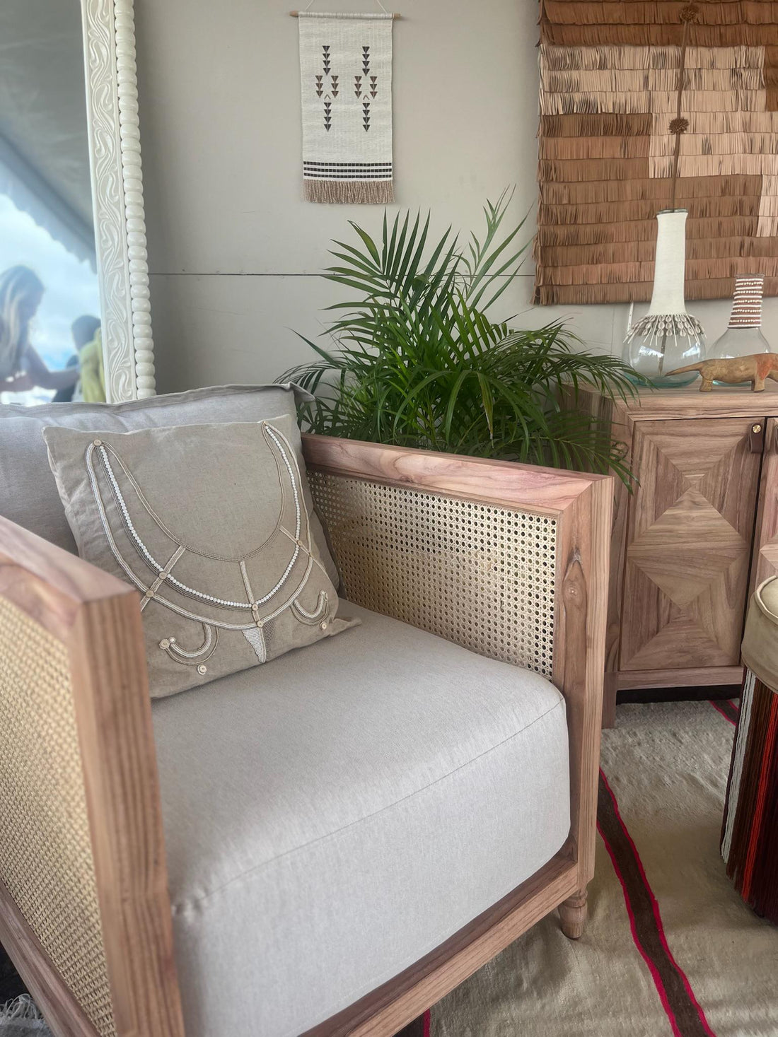 Custom Raw Linen Cushion