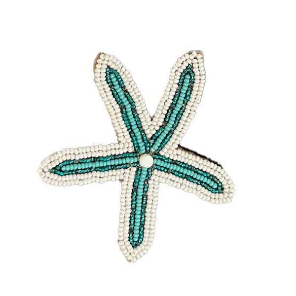 Custom Beaded Star Fish Brooches