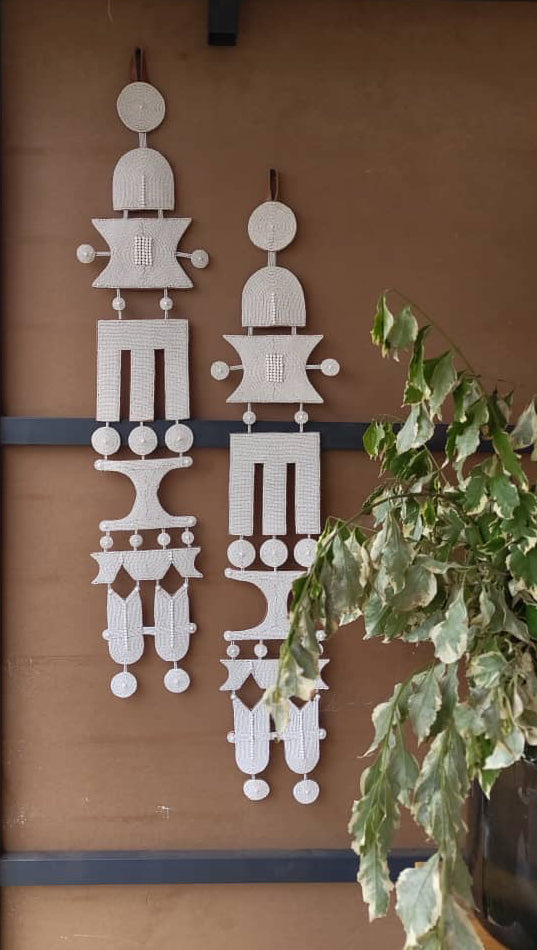 Tall Man Custom Leather Wall Hanging - WHITE