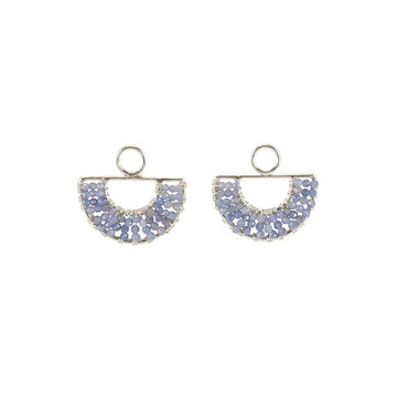 Silver Half Moon Tanzanite Earrings - TANZANITE/SILVER