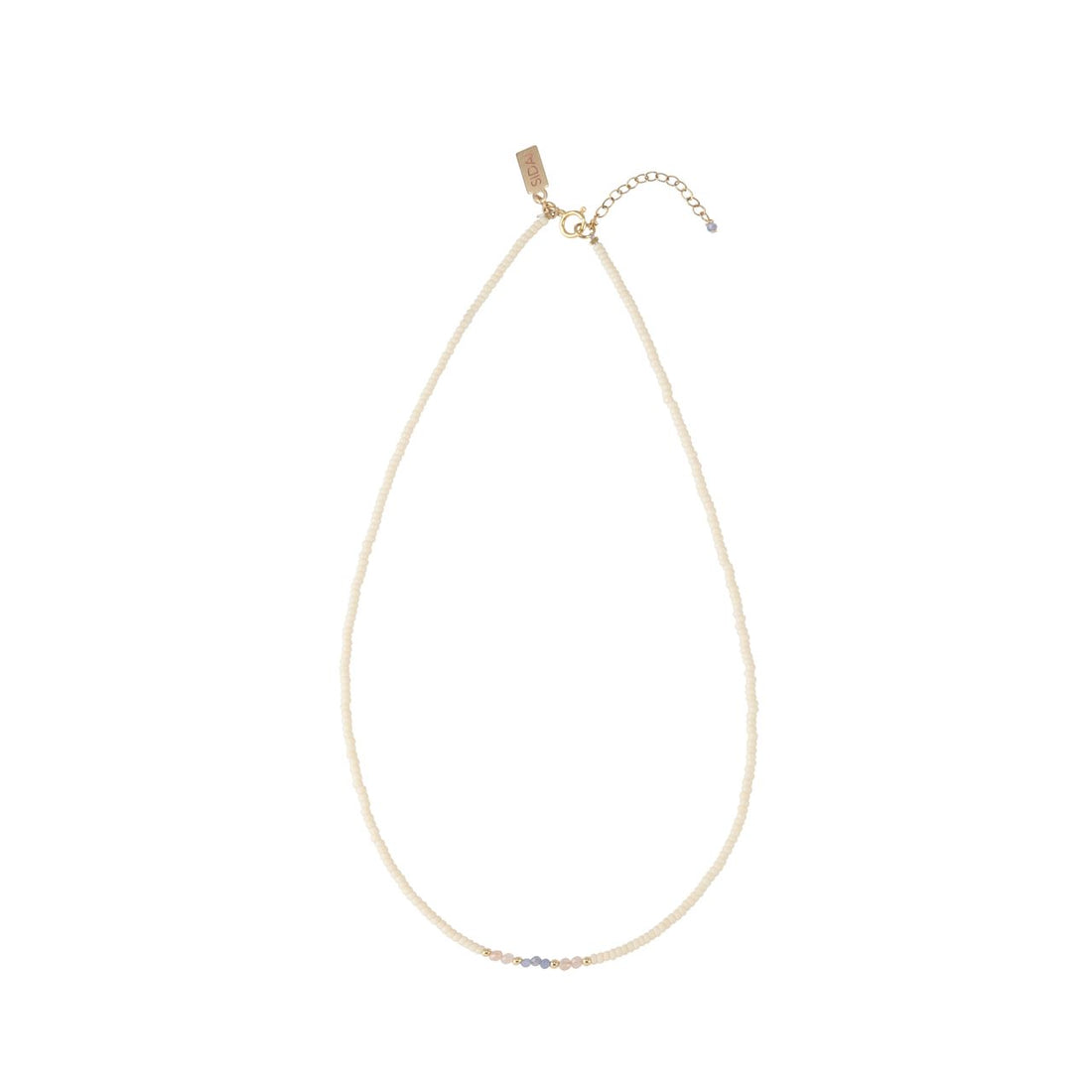 Tanzanite Utulivu Classic Necklace - PINK/TANZANITE/ROSE QUARTZ/GOLD