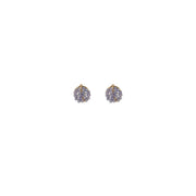 Mini Circle Tanzanite Earrings - LAVENDER TANZANITE/GOLD