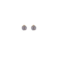 Mini Circle Tanzanite Earrings - LAVENDER TANZANITE/GOLD