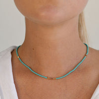 Endito Crystal Necklace - TURQUOISE/GOLD/ROSE GOLD