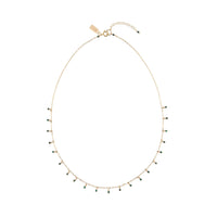 Chain Necklace With Malachite Beads - MALACHITE/GOLD