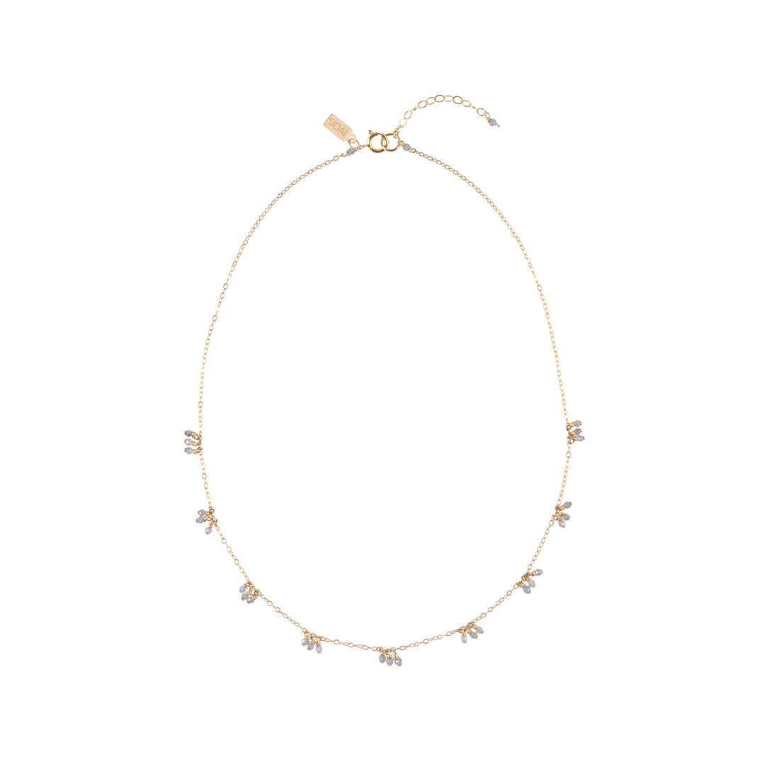 Chain necklace With Tanzanite Clusters - TANZANITE/GOLD