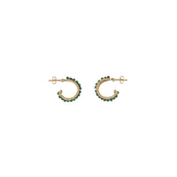 Small Malachite Huggies - MALACHITE/GOLD