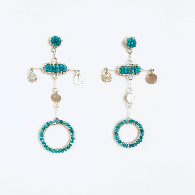 CUSTE12 - SILVER/TURQUOISE