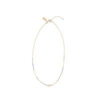 Zebra Pearl Tanzanite Necklace - PINK/TANZANITE/GOLD