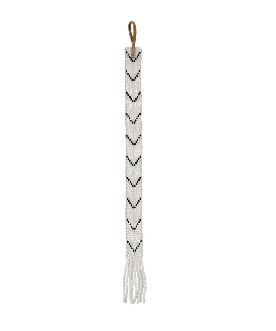 Narrow Multi V Beaded Bookmark - WHITE/BLACK