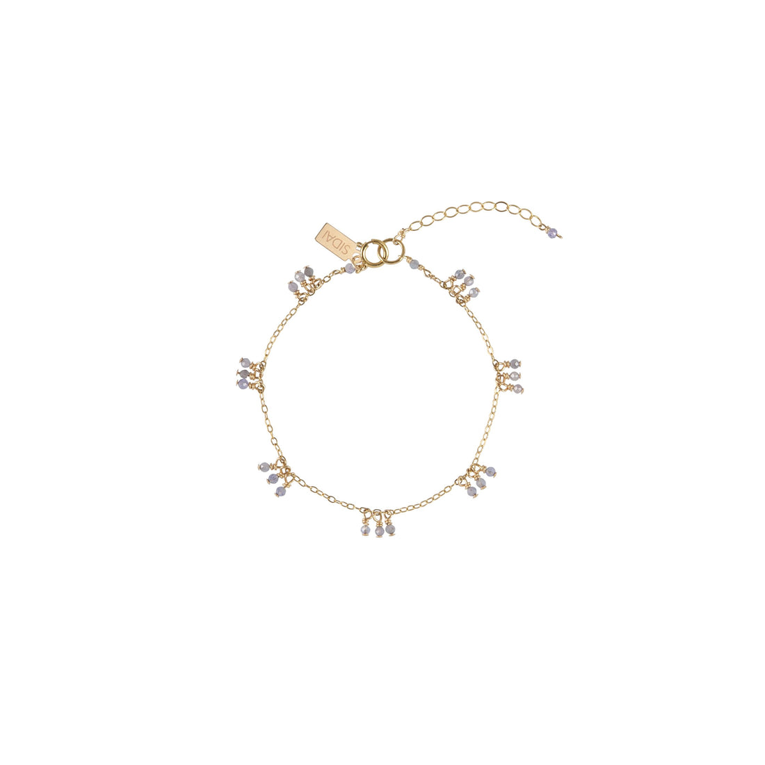 Chain Bracelet With Tanzanite Clusters - TANZANITE/GOLD