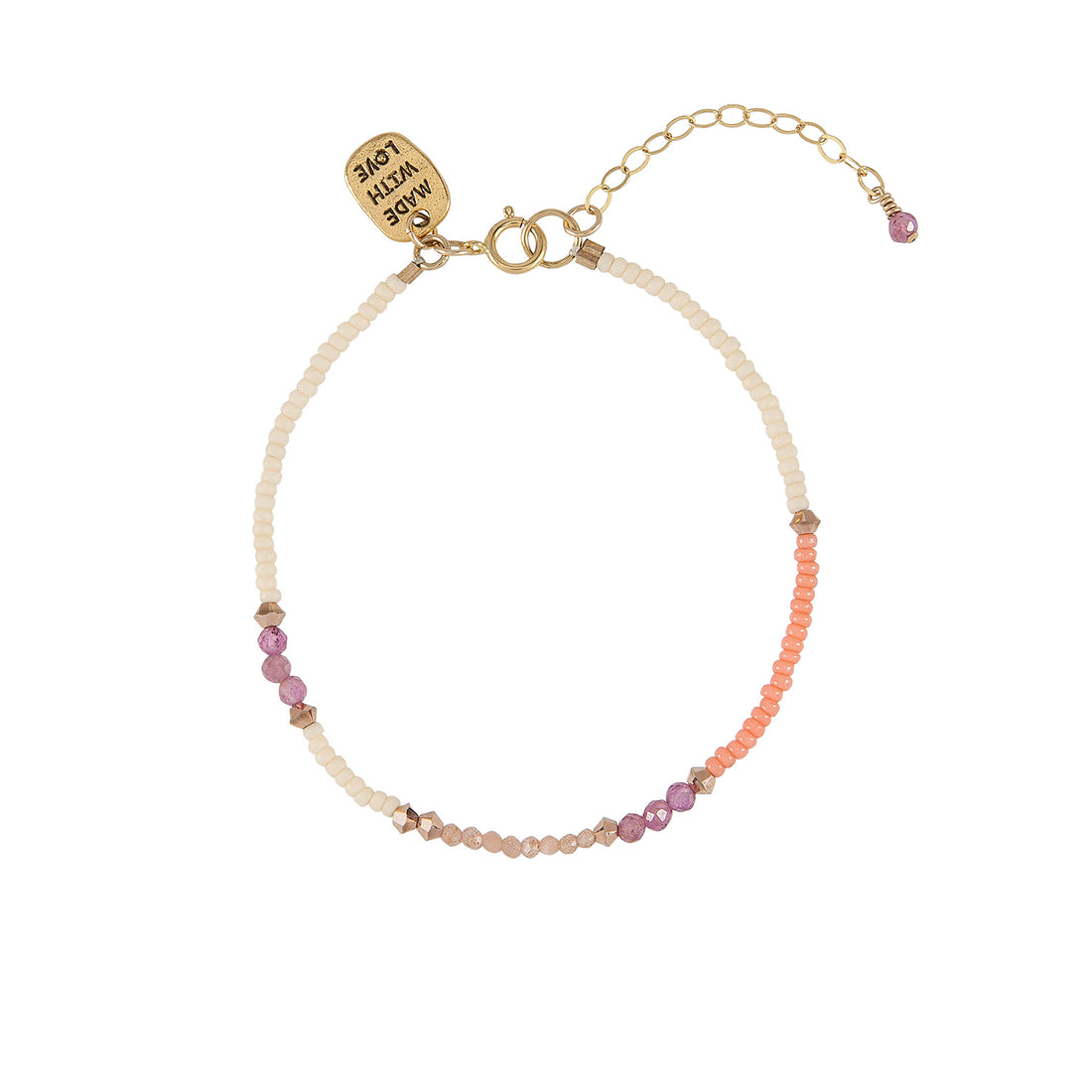 Precious Stone Utulivu Bracelet Stack - PINK SAPPHIRE