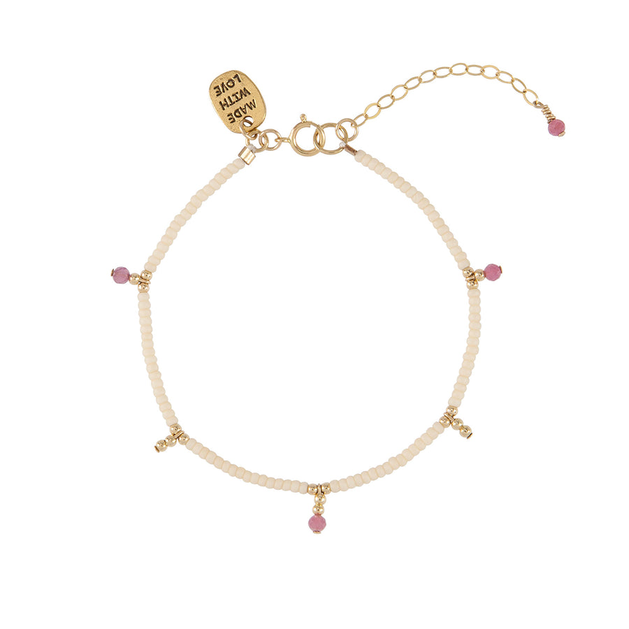 Precious Stone Utulivu Bracelet Stack - PINK SAPPHIRE