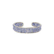 Narrow Silver Tanzanite Cuff - TANZANITE/SILVER