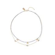Layered Tanzanite Necklace With Clusters - TANZANITE/GOLD