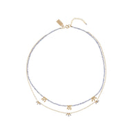 Layered Tanzanite Necklace With Clusters - TANZANITE/GOLD