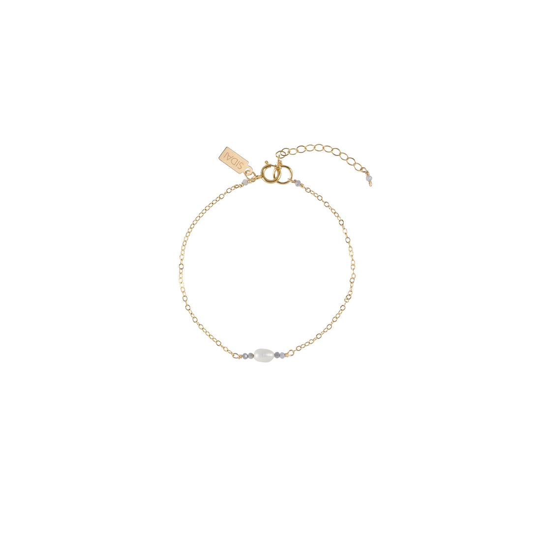 Pearl And Tanzanite Chain Bracelet - TANZANITE/PEARL/GOLD